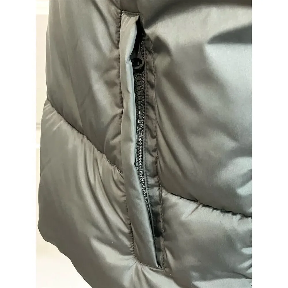 Old Navy Men's Water-Resistant Puffer Vest Olive Green M Outdoor Adventure
